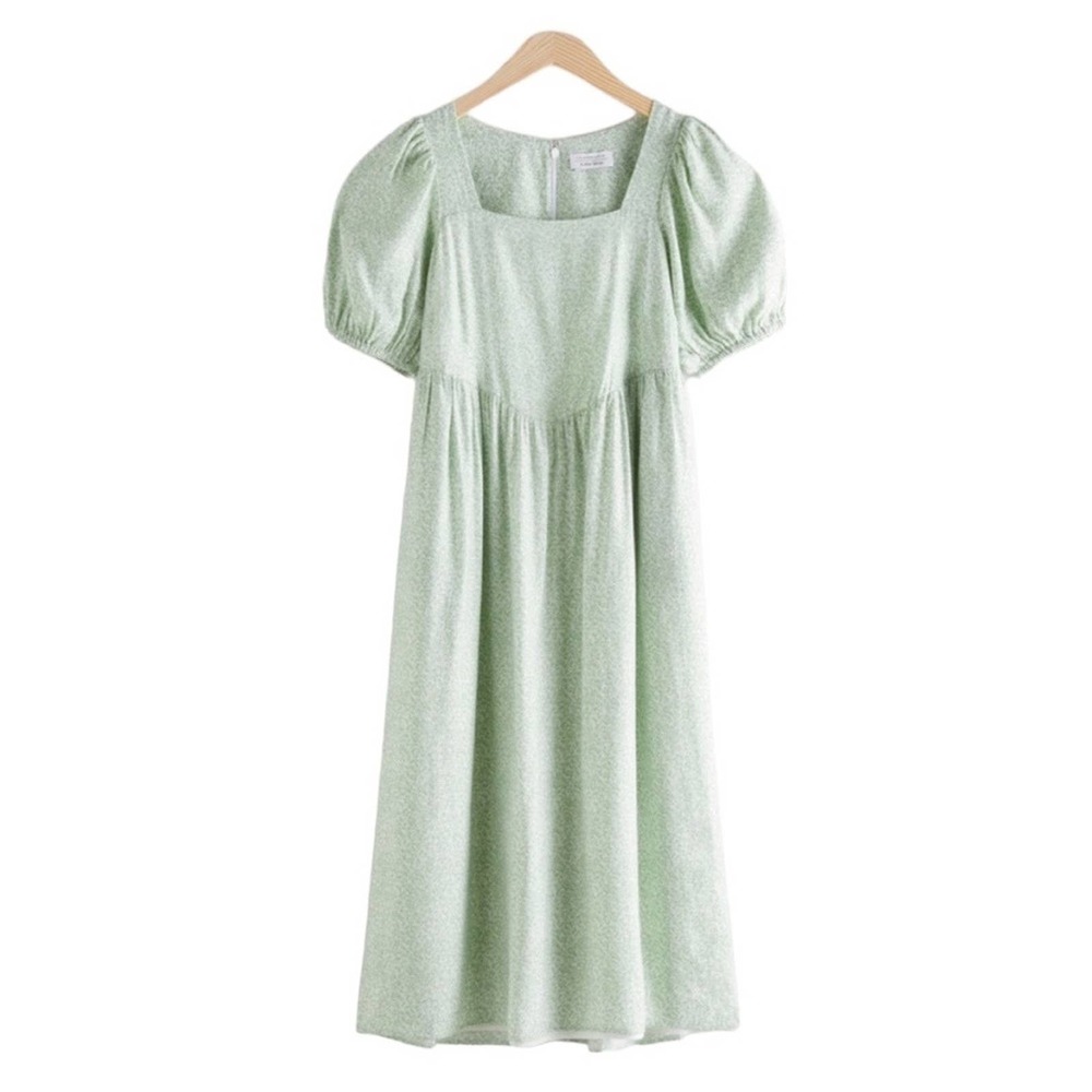 & Other Stories Light Green Midi Dress